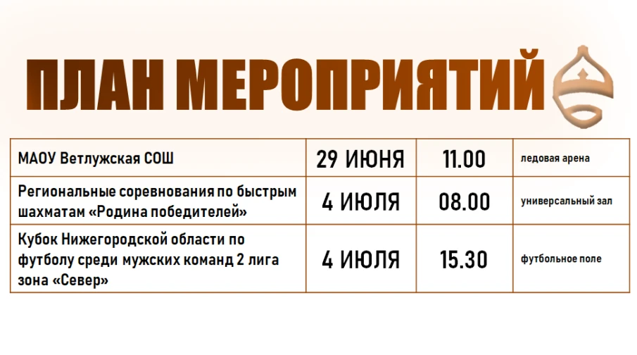 План мероприятий